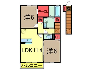 四街道駅 徒歩16分 2階の物件間取画像